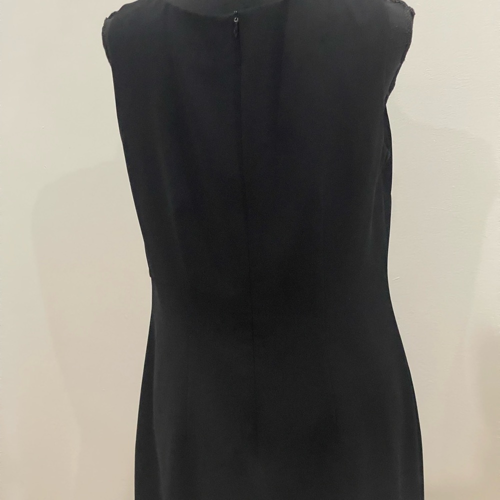 CDC by Caren Desiree 10 Black V Neck Sleeveless Button Side Accent Zip Back Mini - Picture 3 of 7
